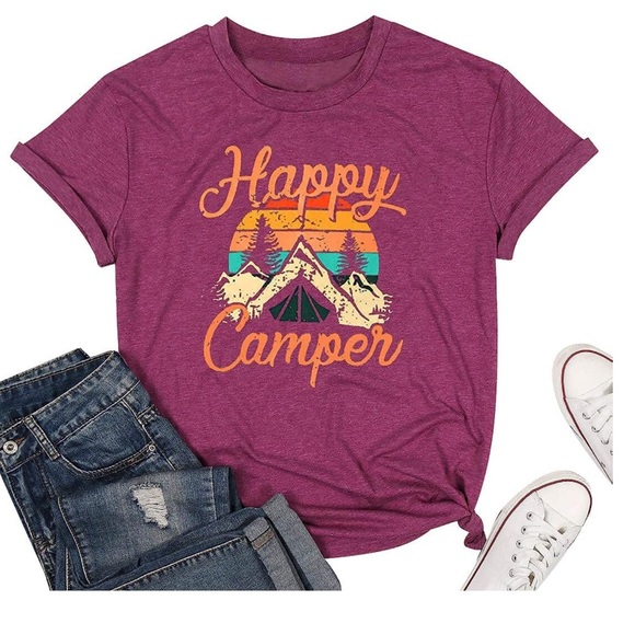 NWT•XL•HAPPY CAMPER TOP•NEW - Picture 2 of 14